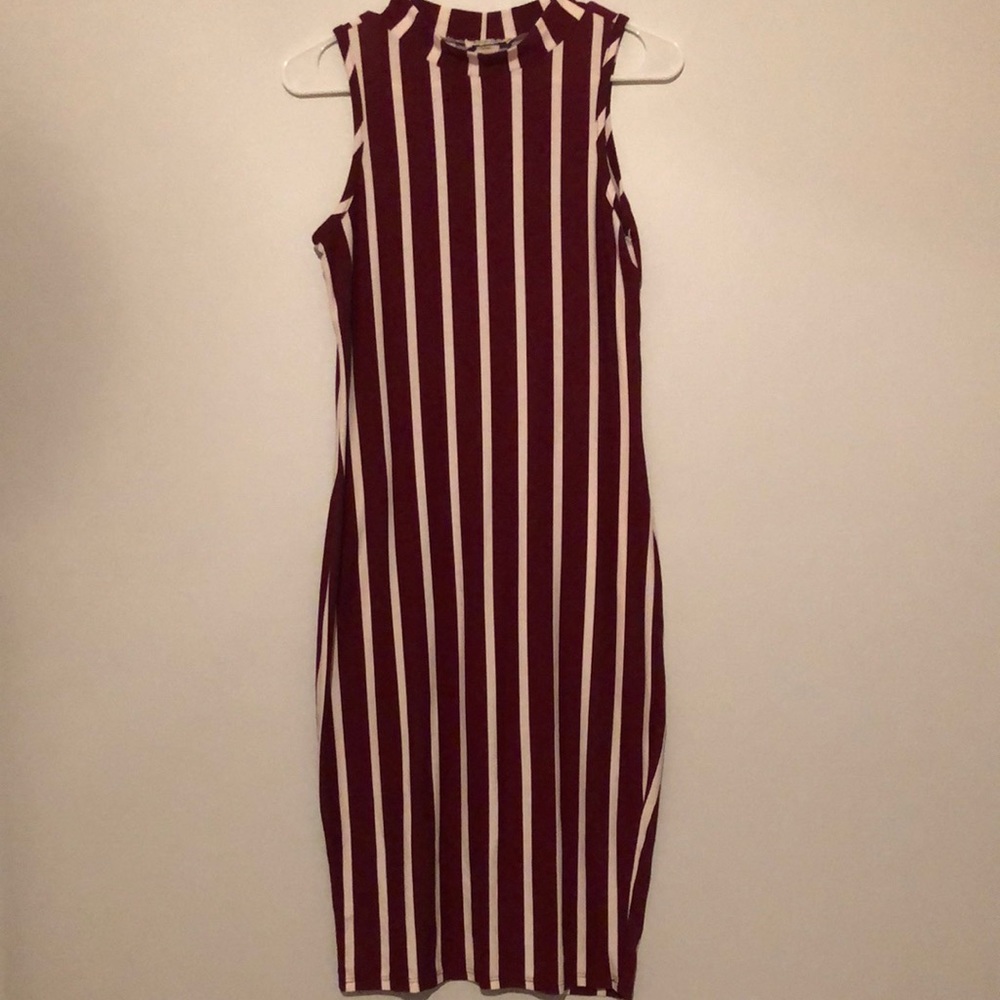 Red Vertical Stripe Dress